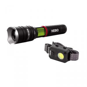 NEBO COMBO TAC SLYDE 300 Lum LED & HEADLAMP 150 Lum LED