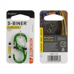 Nite Ize Slidelock S-Biner #2 karabiner, lime zöld