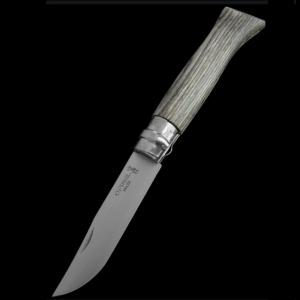 Opinel No.8 laminált nyírfa markolattal, szürke