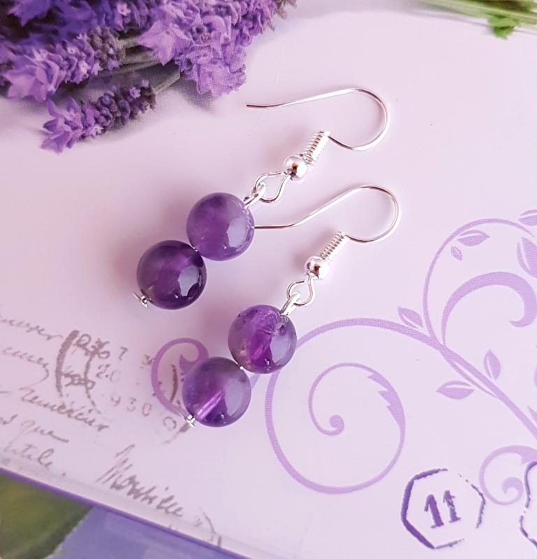 ametiszt fülbevaló