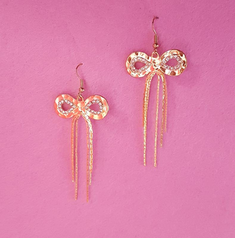 arany színű masni fülbevaló