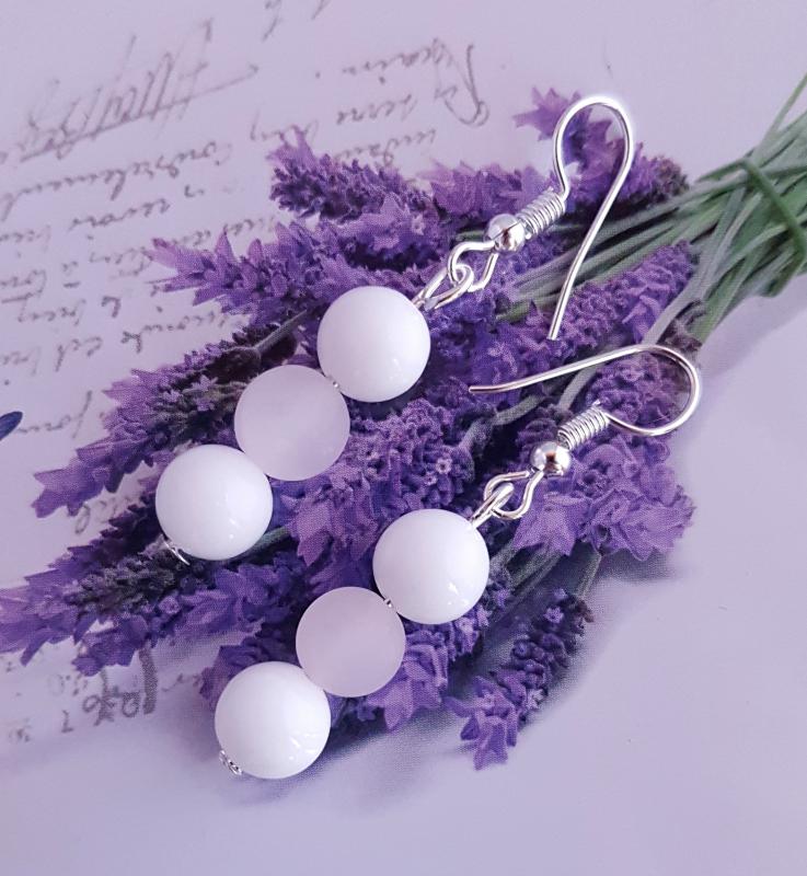 jade és rózsakvarc fülbevaló