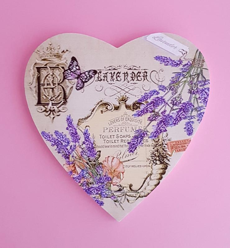 levendulás, fali kulcstartó - B