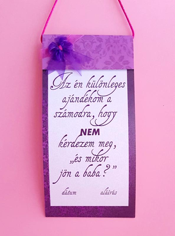 papírtekercs - Az én különleges ajándékom (lila)