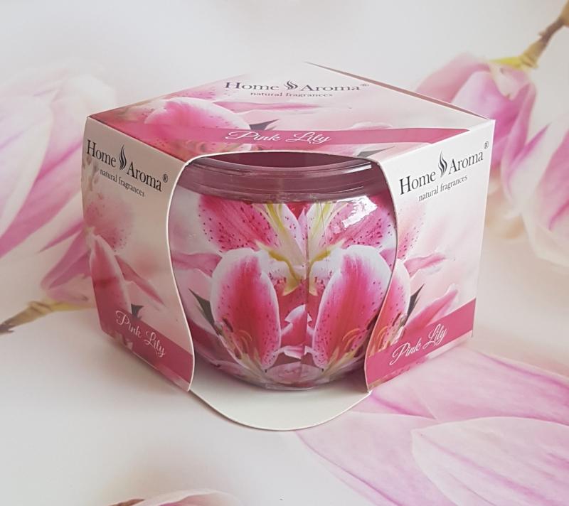 poharas illatgyertya - pink lily