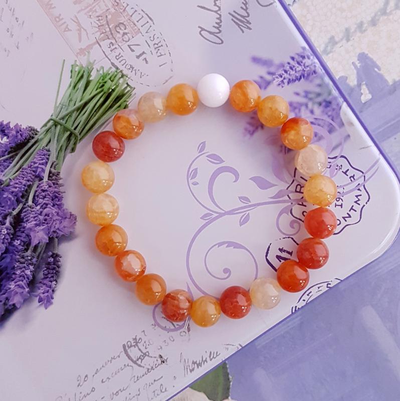 roppantott achát és jade karkötő