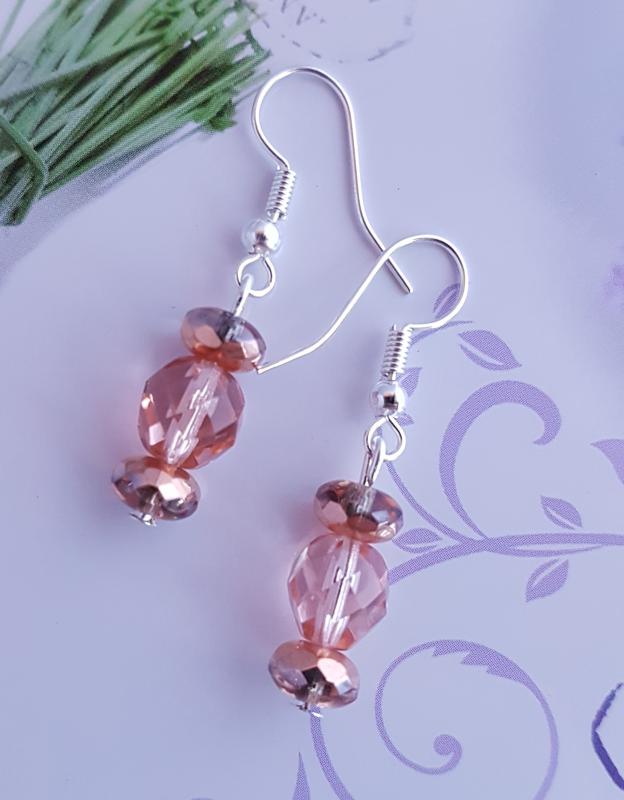 rosegold gyöngy  fülbevaló