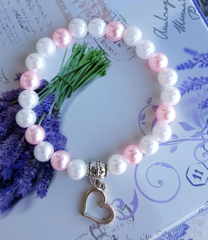 tekla gyöngy karkötő szív medállal