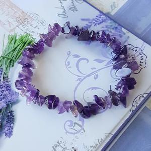 ametiszt splitter karkötő