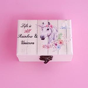 egyszarvús ékszerdoboz