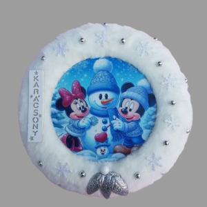 karácsonyi ajtódísz - Mickey és Minnie