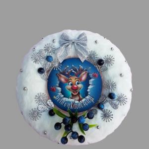 karácsonyi ajtódísz - Rudolf