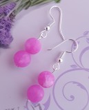 magenta jade fülbevaló - matt