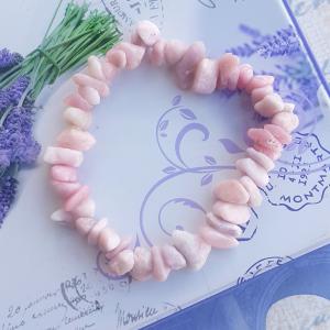 pink (rózsa) opál splitter karkötő