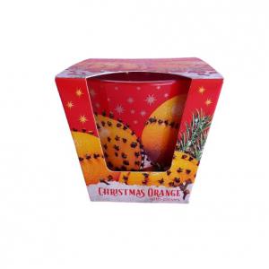 poharas illatgyertya - narancs - szegfűszeg