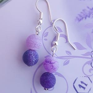 repesztett achát fülbevaló