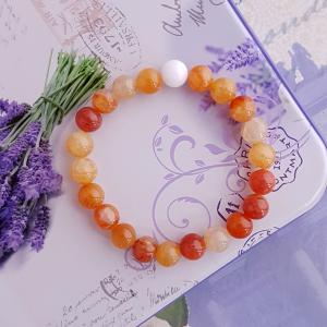 roppantott achát és jade karkötő