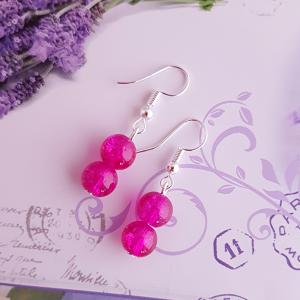 roppantott üveggyöngy fülbevaló