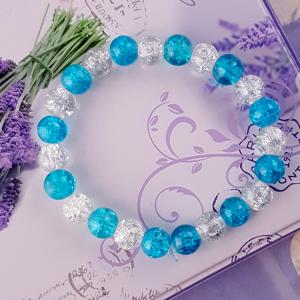 roppantott üveggyöngy karkötő