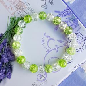 roppantott üveggyöngy karkötő