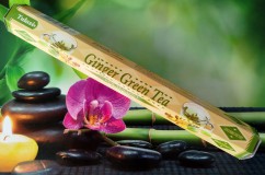 Tulasi füstölő 20 szálas -  gyömbér és zöld tea