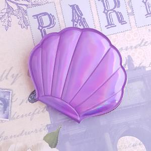 zsebtükör - kagyló (lila)