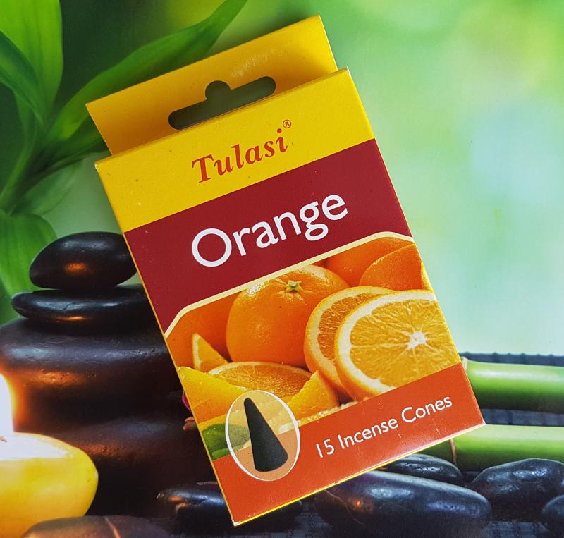 Tulasi kúpfüstölő - narancs