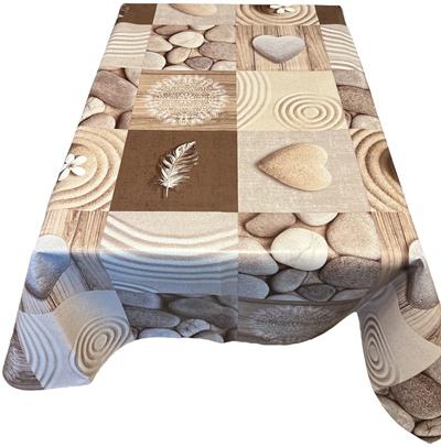 Barna mintás viaszos vászon 220x140cm