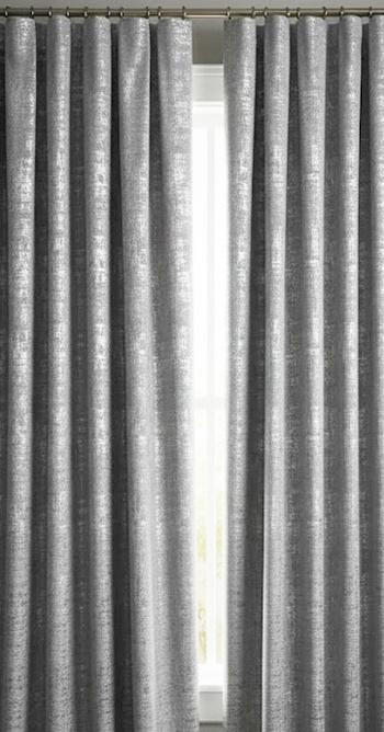 Dekor sötétítő függöny ezüst szatén mintás 180x135cm párban