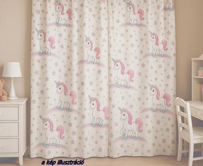 Dekor sötétítő kész függöny Unikornis 165x130cm 2db egyben