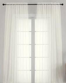 Dreher organza kész függöny Mira ecrü párban 180x130cm rúdra fűzhető