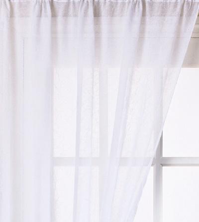Egyszínű gyűrt voila kész függöny ecrü 250x280cm