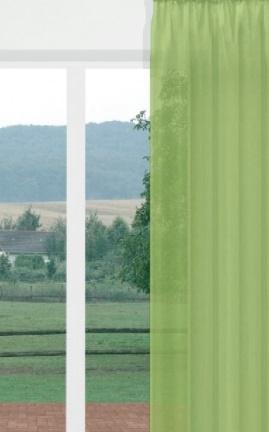 Egyszínű voila kész függöny 17 zöld 160x300cm