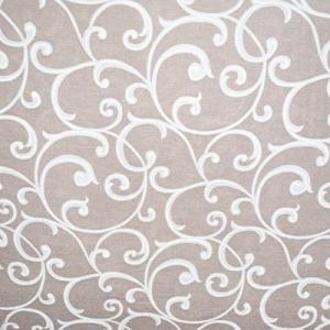 Drapp fehér mintás pamutvászon terítő 140x165cm