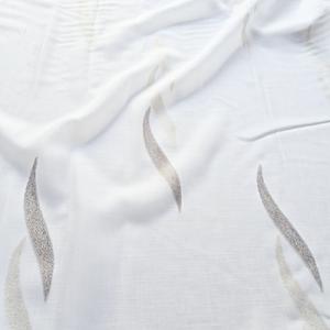 Ecrü sable kész függöny barna drapp hullám mintával 180x200cm