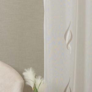 Ecrü sable kész függöny szürkésbarna nyírt mintával Doroti 180x350cm