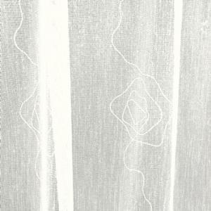 Ecrü struktúr kész függöny hímzett rózsa mintával 100x130cm