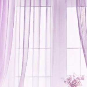 Egyszínű voila kész függöny halványlila 23 180x200cm
