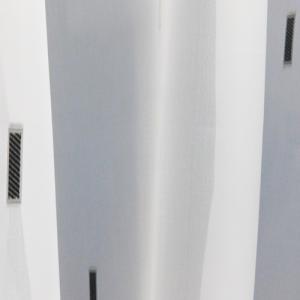 Fehér batiszt kész függöny V88 fekete ezüst apró mintás 120x140cm