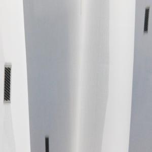 Fehér batiszt kész függöny V88 fekete ezüst apró mintás 180x180cm