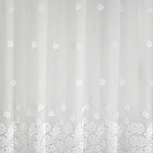 Fehér bordűrös jaquard kész függöny 6635 190x190cm