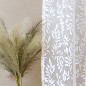 Fehér bordűrös jaquard kész függöny Boronka 250x250cm