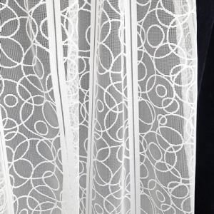 Fehér jaquard kész függöny bordűrös 240x340cm
