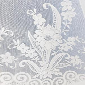 Fehér jaquard kész függöny Cs. bordűrös 178x170cm