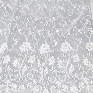 Fehér jaquard kész függöny IND89 bordűrös -183x130cm párban