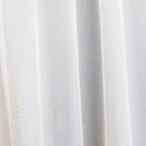 Fehér sable kész függöny 10115 fehér drapp beszövéssel 110x120cm bújtatós