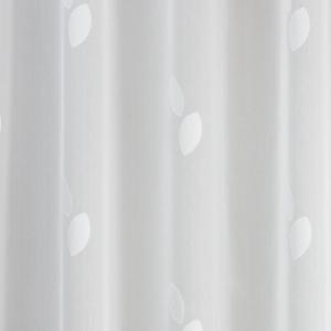 Fehér sable kész függöny 250x150cm elszórt levél mintás Tiria  fehér
