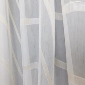 Fehér sable kész függöny bézs íves mintával 120x170cm