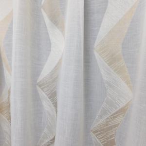 Fehér sable kész függöny drapp árnyalatai mintával HSZ88 100x120cm