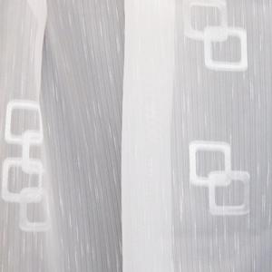 Fehér sable kész függöny fehér nyírt mintával NN88 110x130cm bújtatós